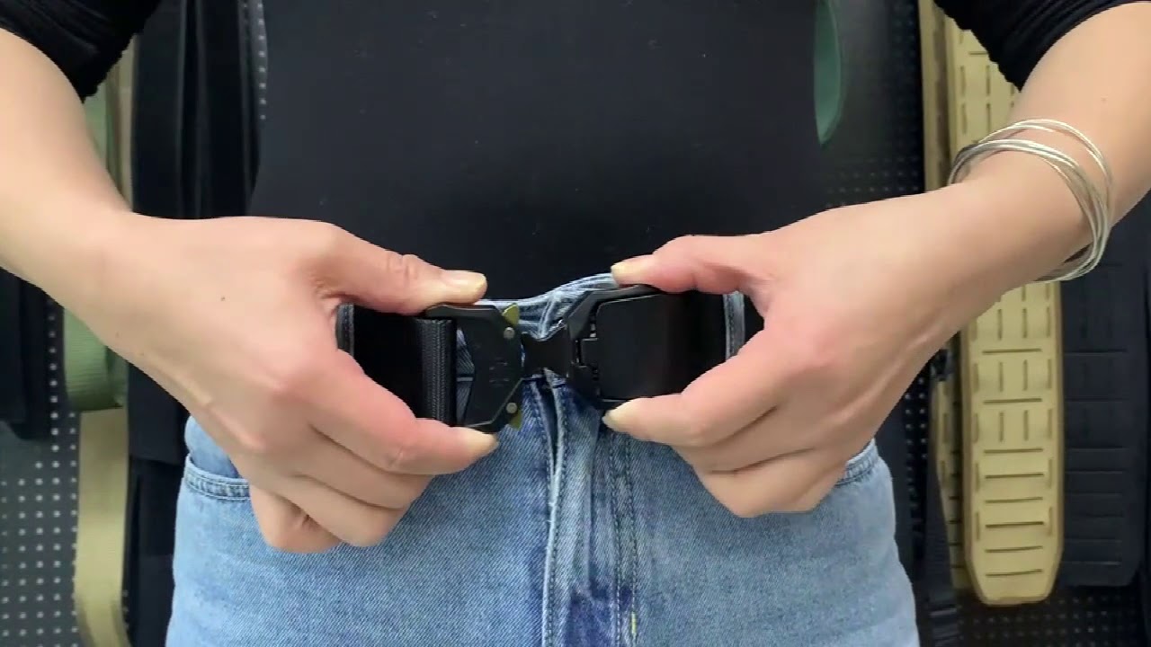 quick release buckle tactical rigger belt - YouTube