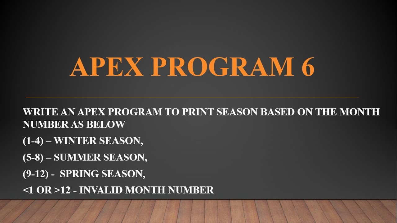 Apex Program for Practice 6 - YouTube