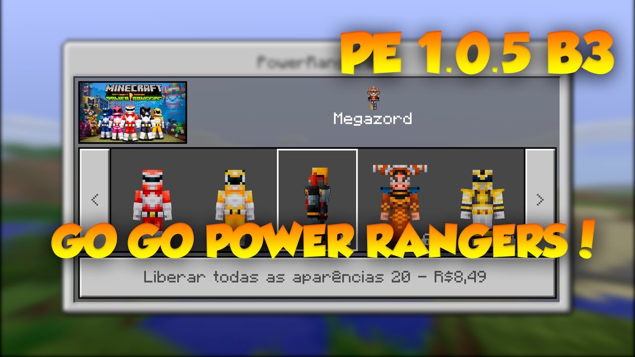 GO GO POWER RANGERS! Minecraft PE 1.0.5 Build 3 Novidades! - YouTube