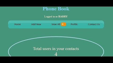 PHONE BOOK IN PHP and MySQL | Source Code & Projects | Review