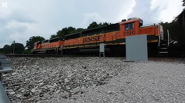 360° Video - BNSF Local Banging Diamond Crossing NS