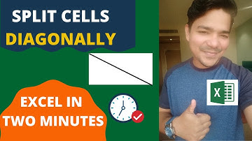 Split Cells Diagonally in Excel | Add Two Headers in Same Cell