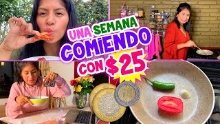 Comiendo UNA SEMANA con solo 25 PESOS● ¡TODO está MÁS CARO! | CONNY MERLIN