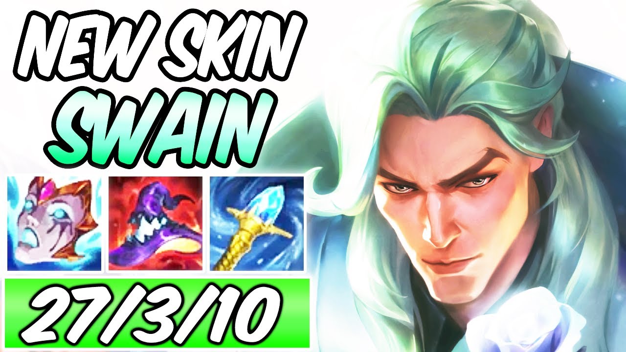 NEW SWAIN SKIN CRYSTAL ROSE SWAIN MID GAMEPLAY S+ FULL AP Build