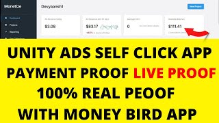 Unity Ads Self Click Payment Proof | Unity Ads Payment Proof | Unity Ads Earning Proof | Unity Ads