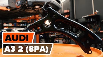How to change front suspension arms on AUDI A3 2 (8PA) [TUTORIAL AUTODOC]
