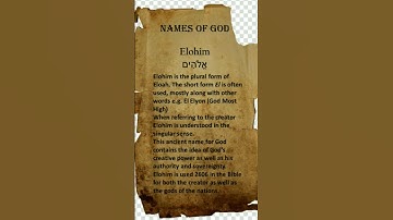 Eh-lo-Heem : Created of The World