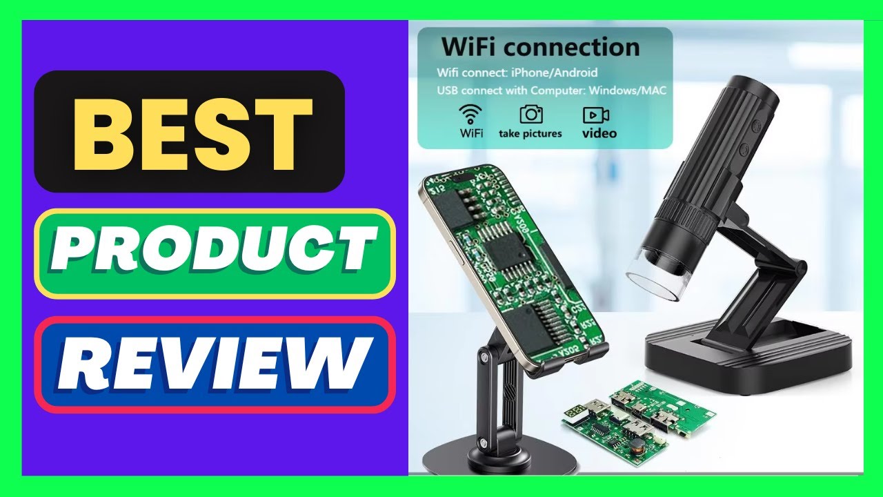 USB Digital Microscope 50X to 1000X, 8 LED Magnification Endoscope