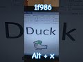 Duck symbol in Ms word #duck #symbols #shortcutkeys #microsoftoffice #learning #educational #shorts