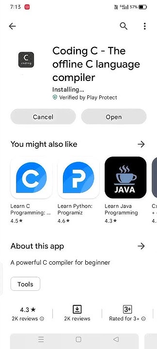 INSTALLATION OF C COMPILER IN MOBILE@Tamil Programming - YouTube