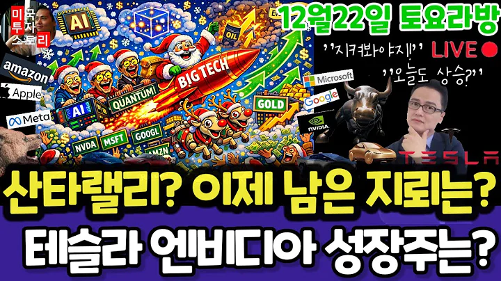 미국주식/산타랠리? 장애물?/테슬라 엔비디아 구글 애플 아마존 메타 마이크로소프트 팔란티어 아이온큐 리게티 QBTS 삼성전자 MU 브로드컴 오라클 델 코어위브 DXYZ SOX