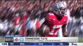 Titans Select Ohio State WR Carnell Tate with 4th-Overall Pick