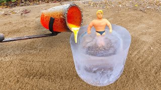 Experiment: STRETCH ARMSTRONG IN ICE vs LAVA
