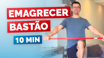 EMAGRECER RÁPIDO COM BASTÃO | Aula de ginástica para emagrecer usando um cabo de vassoura | Nível 3