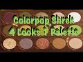 4 Looks 1 Palette | ColourPop Shrek Tutorial + Swatches | Fun Glam in 30 Minutes @Colorpop