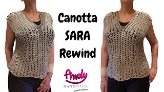 TUTORIAL Canotta Sara Rewind Uncinetto Semplice Andy Handmade