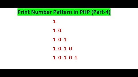How Can Print  Triangle Patterns in PHP  (1 to 4 years)