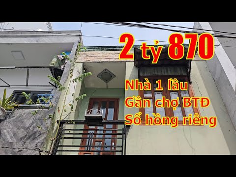 Bán nhà Bình Tân hẻm 286 Chiến Lược, gần chợ Bình Trị Đông. Nhà 1 lầu 2PN, hẻm 4m, sổ hồng riêng