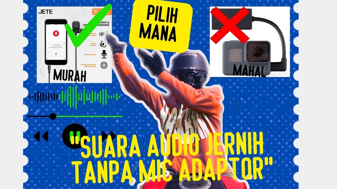 ''AUDIO JERNIH TANPA MIC ADAPTOR DI GO PRO''