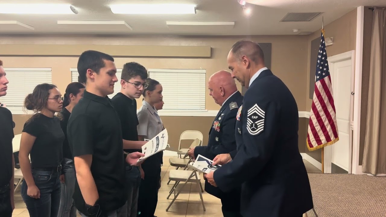 Civil Air Patrol for Flagler County Receives their Charter; Promotes Cadets and Senior Members