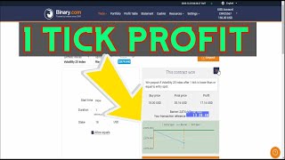 RISE/FALL 1 Tick Accurate Trading Strategy || Binary,com || Strategy Profit