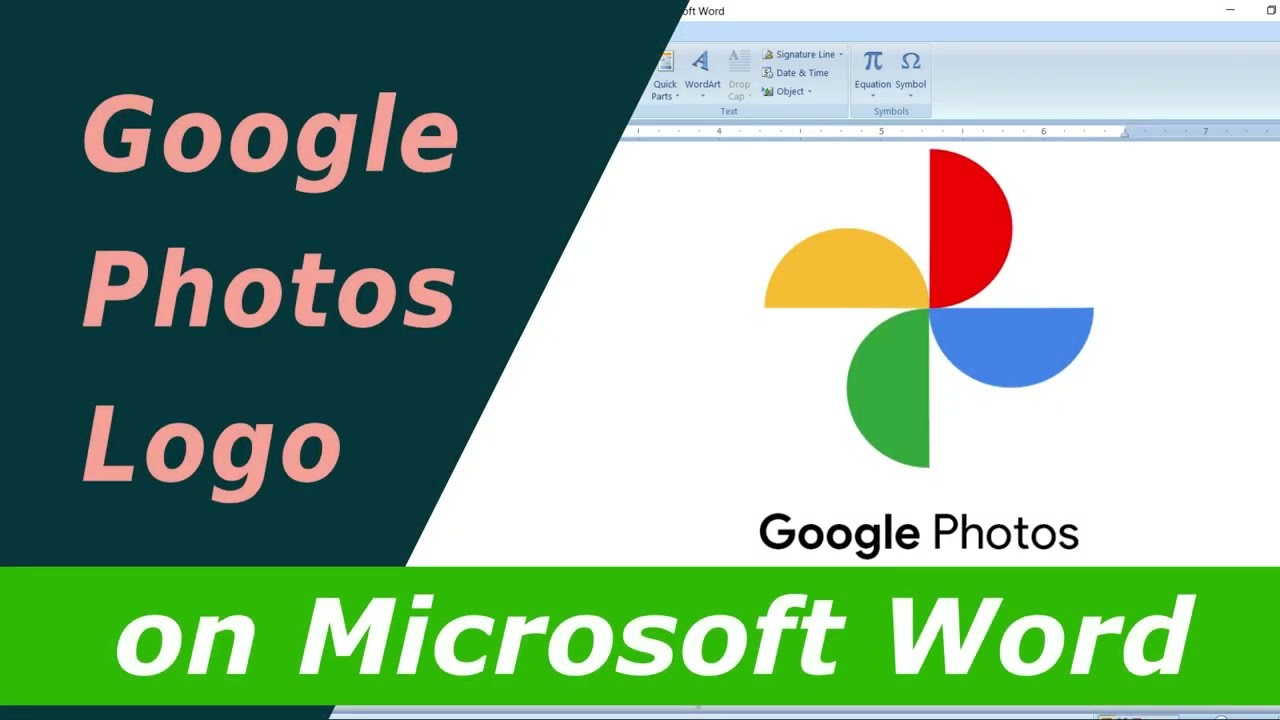 Google Photos Logo on Microsoft Word, गूगल फोटो का लोगो एम एस वर्ड में