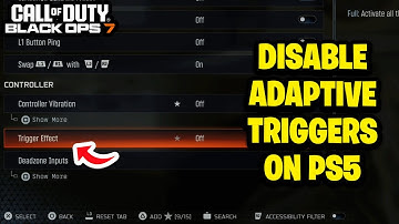 How To Disable Adaptive Triggers on PS5 in COD Black Ops 7 - Fastest Guide