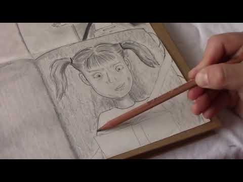 Jurassic Park audiobook - pencil Illustrated COSTA RICA (Tina bowman )