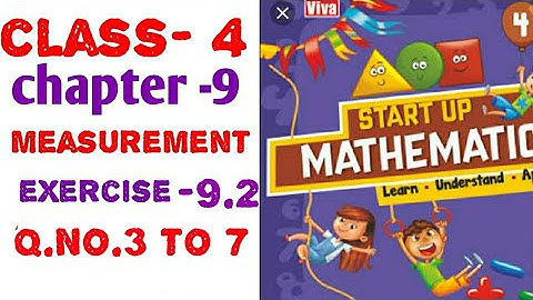 Start up mathematics 4th class chapter- 9 exercise 9.2 Question 3 to7 viva education