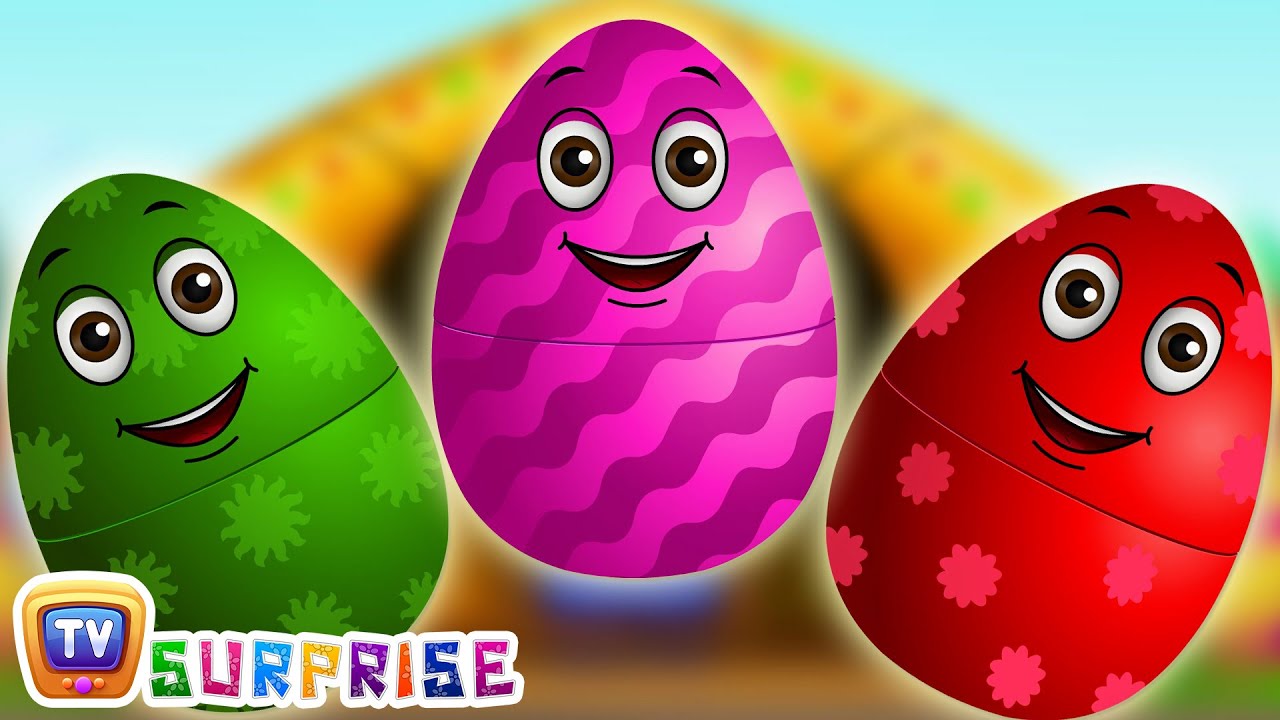 Surprise Eggs Nursery Rhymes  Old MacDonald Had A Farm  Learn Colours  Farm Animals  ChuChu TV