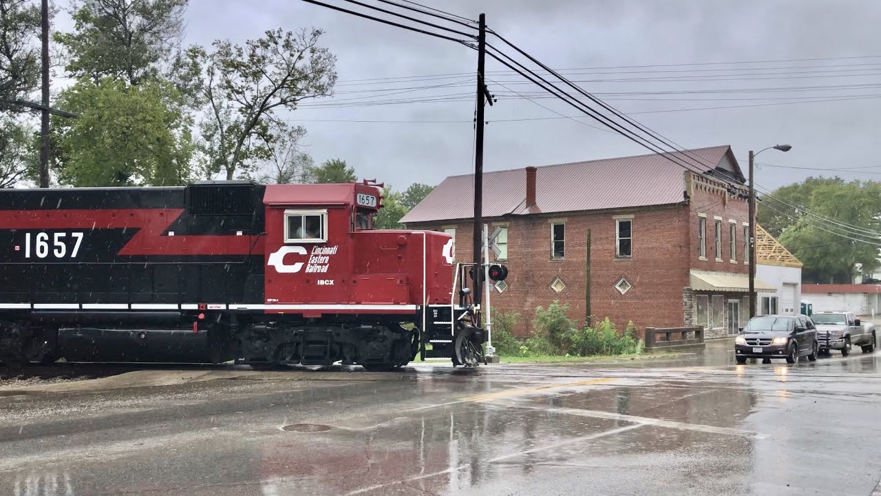 Rare Long Storage Train Move, End Of Railroad Line Short Line Railway ...