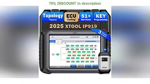 A must-have product! XTOOL IP919 Bluetooth Car Diagnostic Tool ECU Coding 42+ Resets Key Programmi