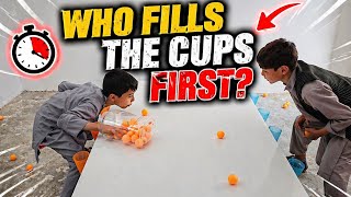Cup Filling Challenge | Who Wins First?