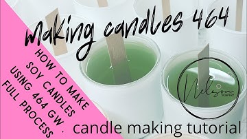 How to make candles using 464 soy golden wax. Get beautiful tops and colour your candles.