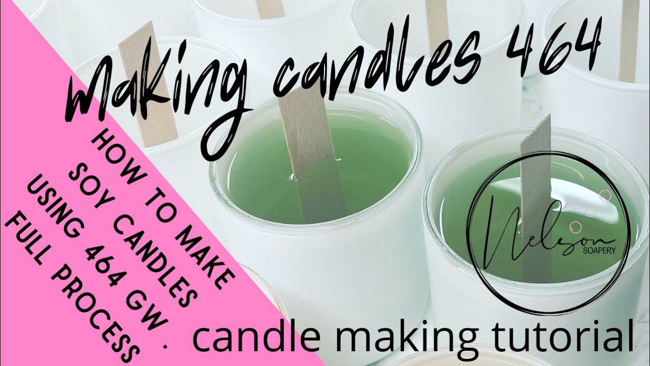 How to make candles using 464 soy golden wax. Get beautiful tops and colour  your candles. 