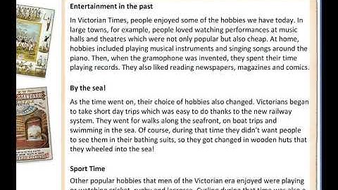 EXCEL 9 for Kaz  M1 WHAT DID THE VICTORIANS DO FOR FUN text