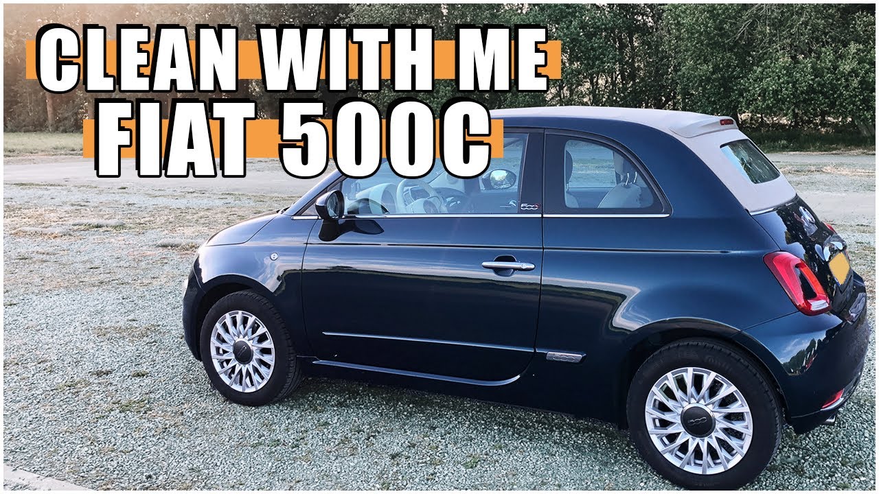 fiat 500 cabrio dak schoonmaken
