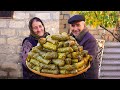 Azerbaijan National Dish: The Most Delicious GRAPE LEAVES DOLMA Recipe | Life in a Remote Village