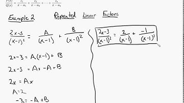 Partial fraction decomposition: Example 2 repeated factors