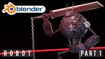 Blender 2.8 Part1 - Base Model - Robot Modelling - No Sculpting