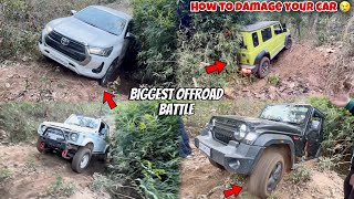 Hilux vs Thar vs Jimny vs Gypsy | Jeep crashed during offroad