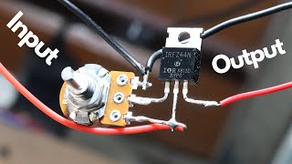 How To Make Simple DC Motor Speed Controller Circuit