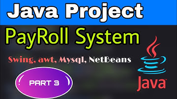 3/11 - Payroll management System | Java project | Netbeans Mysql Database | step by step | Home Page