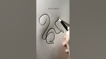 Tutorial drawing squirrel #aram_nabeel #shorts #viral