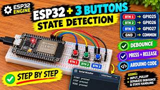 guide #08 connect three button with esp32
