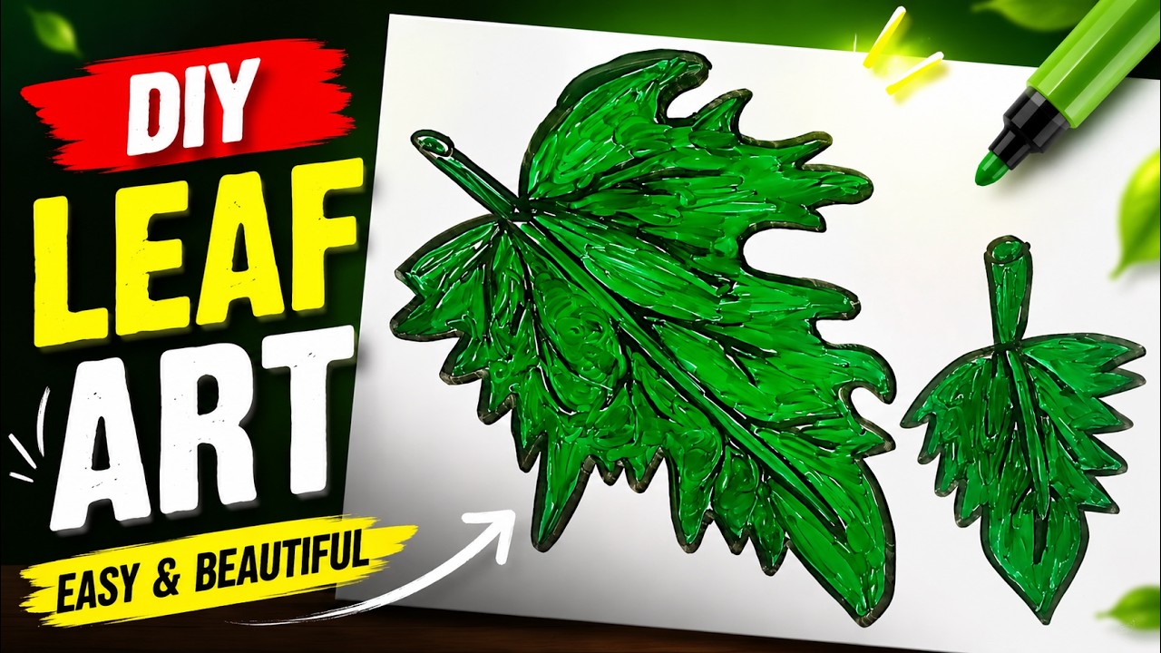 How to Draw a Leaf Step by Step | Easy Leaf Drawing Tutorial #leaf #art ...