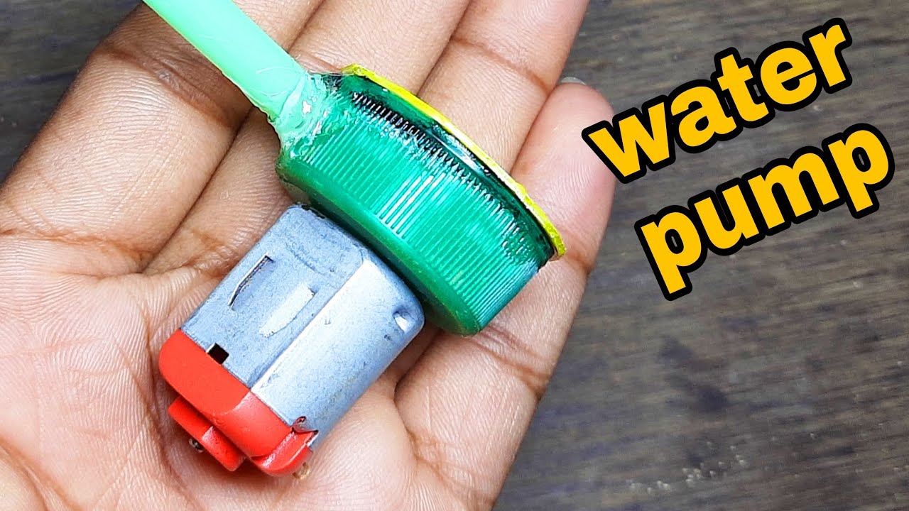 How to make mini water pump at home High speed mini water pump Science project YouTube