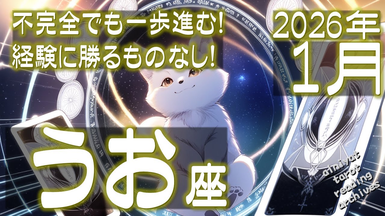 【魚座♓】不完全でも一歩進む！経験にまさるものなし！2026年1月の運勢【タロットカード、オラクルカード】