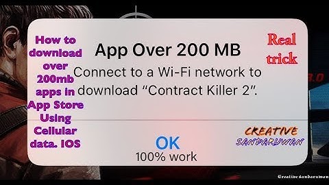How To Download over 200mb apps in app store Using Cellular Data. Simple trick for I Phone Users
