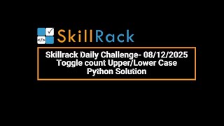 Skillrack Daily Challenge - Toggle Count Lower/Upper